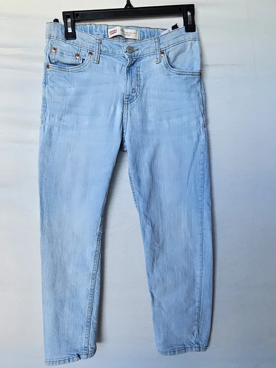 Levi's Light Blue Slim Straight Kid's Jeans - Picture 2 of 16